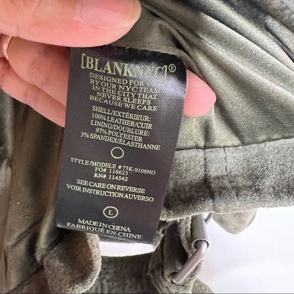 BLANK NYC Green Suede Leather Moto Jacket Size M - Picture 13 of 15